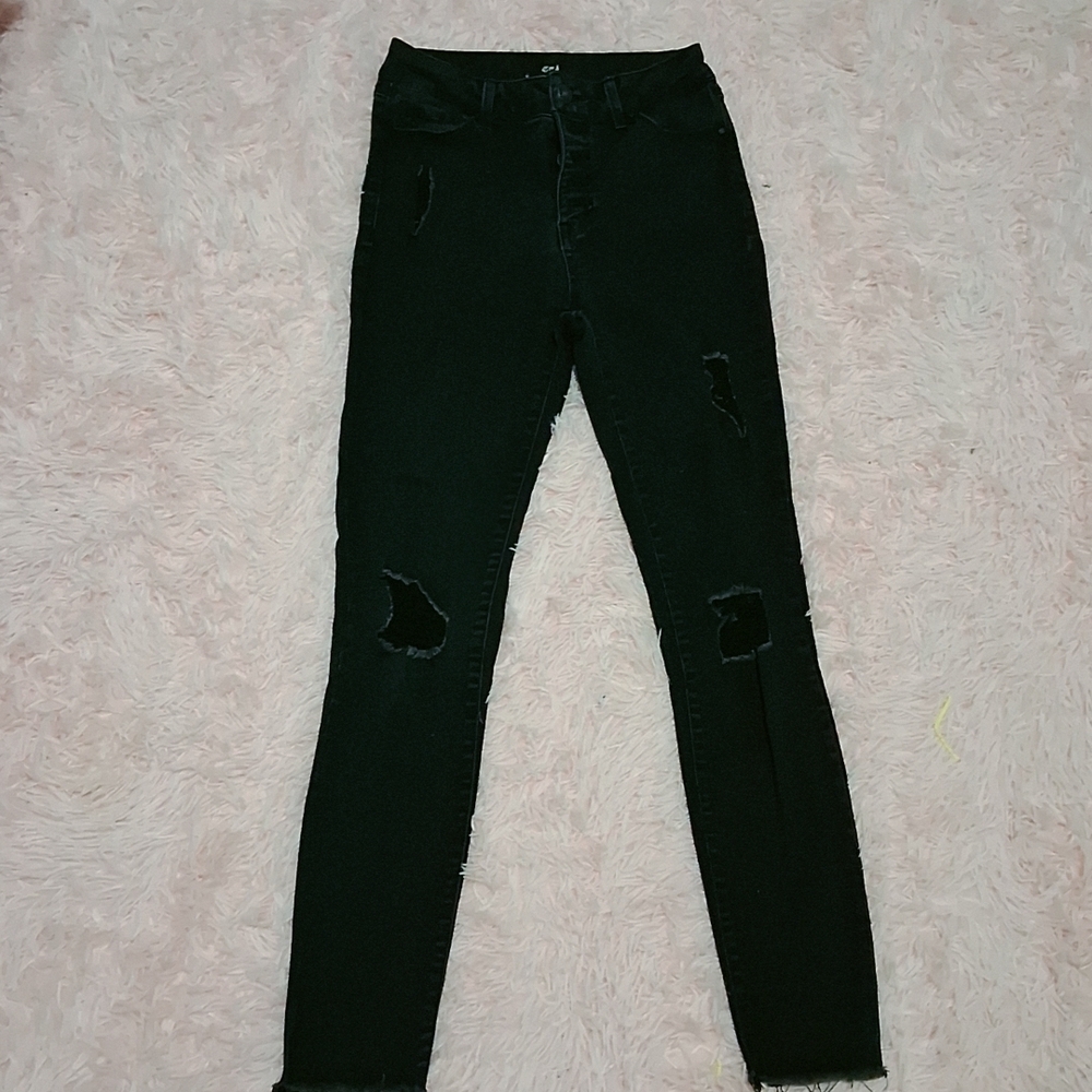 BKE Black Skinny Distressed Jeans